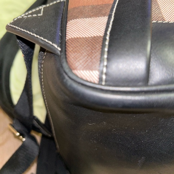 Burberry backpack leather with plaid pattern - Picture 2 of 15